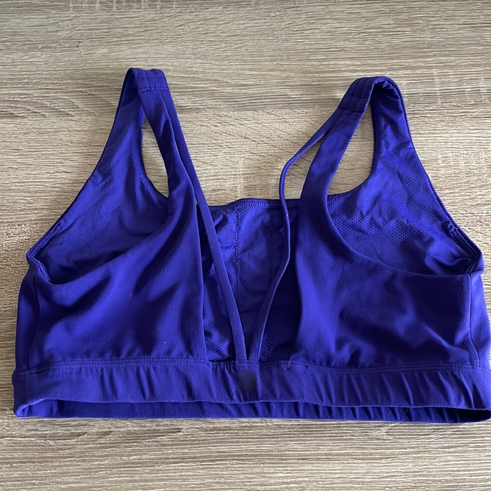 Athleta Deep Purple Strappy Sports Bra